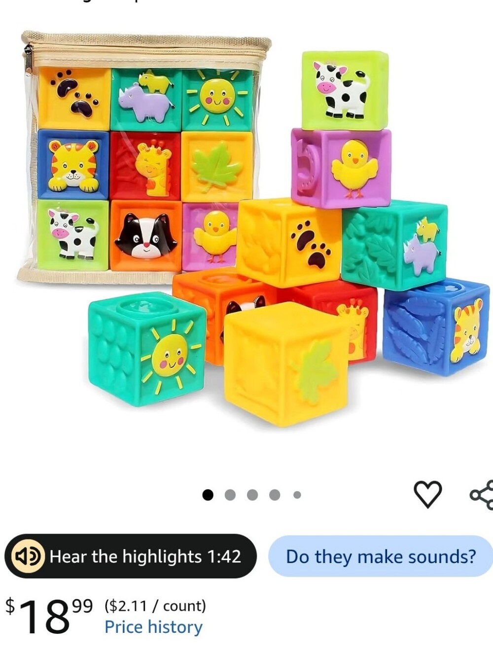 Colorful Number Stacking Blocks - Multicolor Kids Toy - Picture 3 of 3